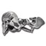 8 oz Silver Hand Poured Statue - Alien