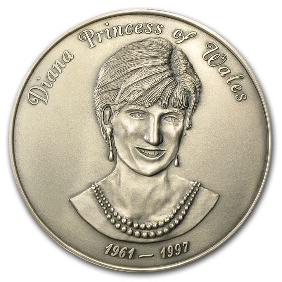 8 oz Silver Round - Princess Diana English Rose (Antiqued) 8 oz Silver Round - Princess Diana English Rose (Antiqued)