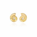 886 by The Royal Mint 18K Gold Tutamen Diamond Stud Earrings