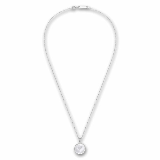 886 by The Royal Mint Silver Caustic Heart Pendant w/ Chain