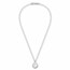 886 by The Royal Mint Silver Caustic Heart Pendant w/ Chain