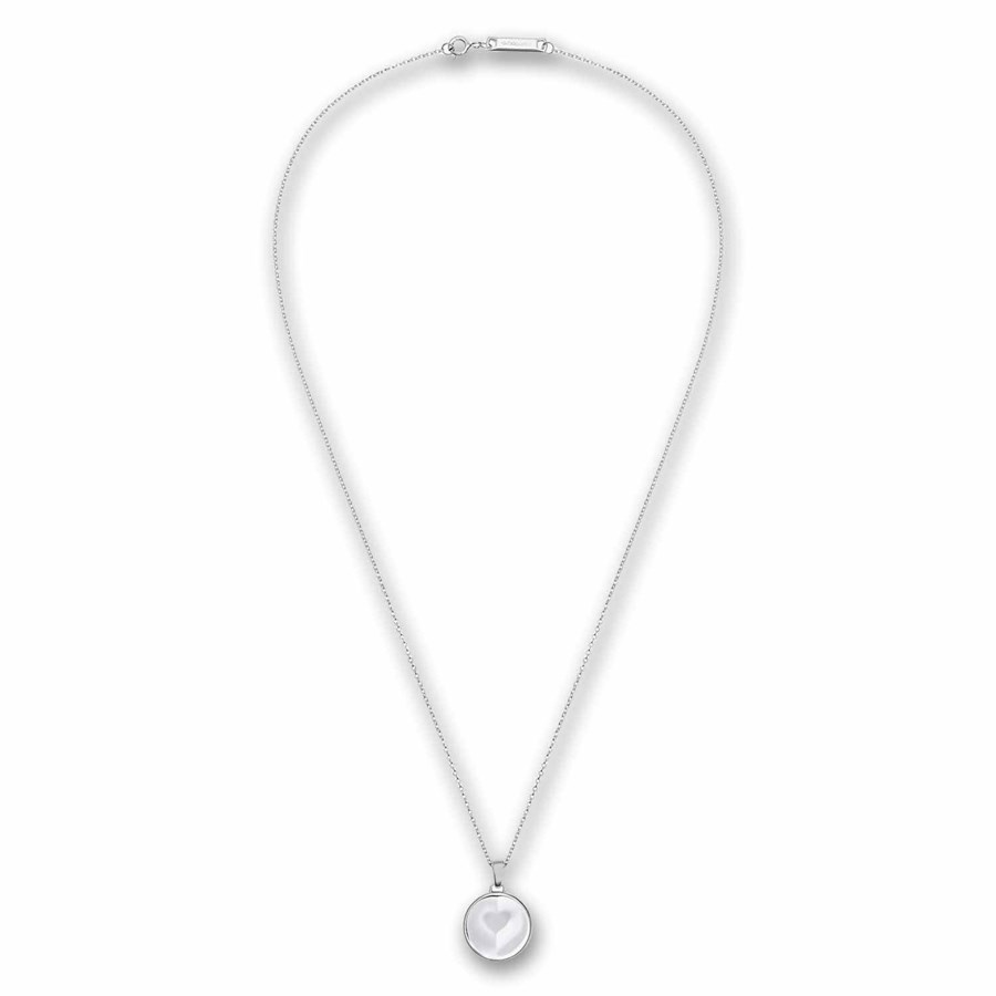 886 by The Royal Mint Silver Caustic Heart Pendant w/ Chain