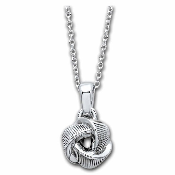 886 by The Royal Mint Silver Tutamen Knot Pendant with Chain