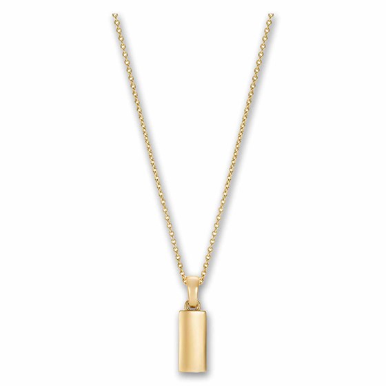 886 by The Royal Mint Small 18K Gold Bar Pendant with Chain