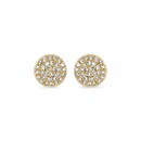 886 by The Royal Mint Small Pave 18K Gold Stud Earrings