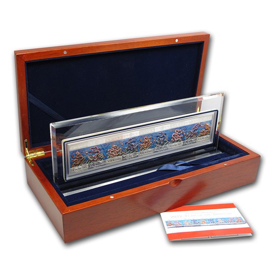 (9) 40 Gram Silver Bar - 2012 Year of the Dragon (Colorized Set) (9) 40 Gram Silver Bar - 2012 Year of the Dragon (Colorized Set)