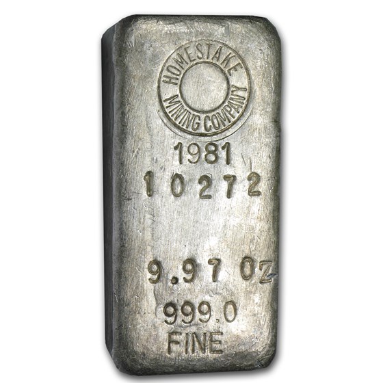 9.97 oz Silver Bar - Homestake Mining Company 9.97 oz Silver Bar - Homestake Mining Company
