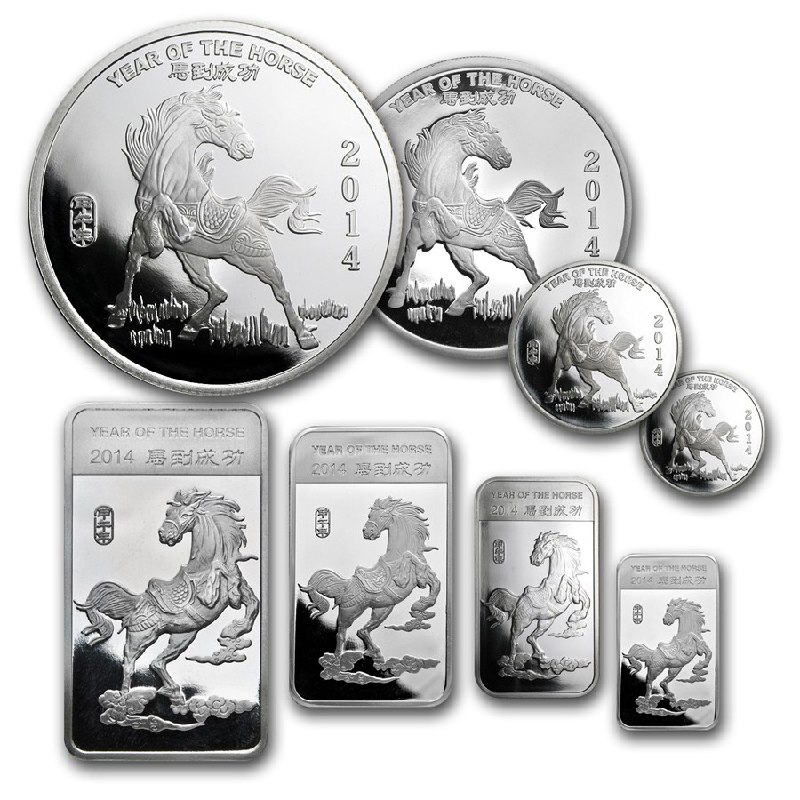 Buy 9-Piece APMEX - Year of the Horse Silver Set (.999 Fine) | APMEX