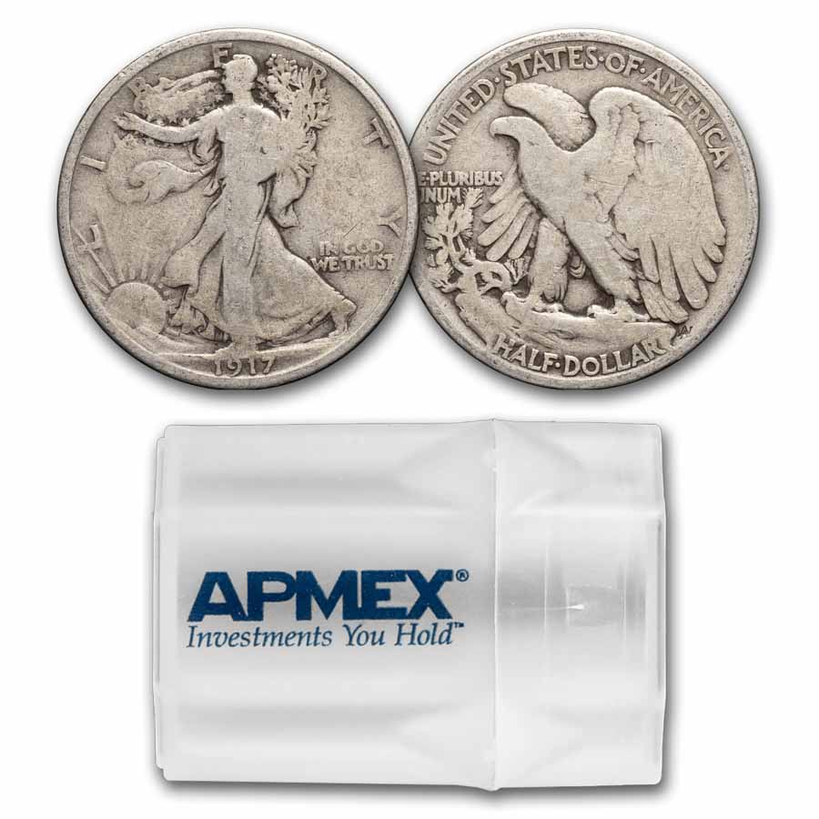 Buy 90% 1916-1929 Silver Walking Liberty Halves $10 20-Coin