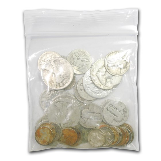 90% Silver $10 Face Value lot of Coins (Culls)