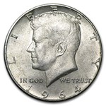 90% Silver 1964-P/D Kennedy Half Dollar 20-Coin Roll Avg Circ