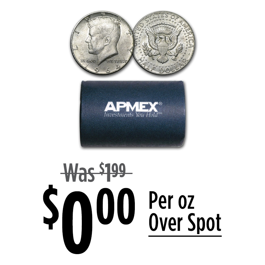 Buy 20 Coin 1964 P/D Kennedy Half Dollar Avg Circ | APMEX