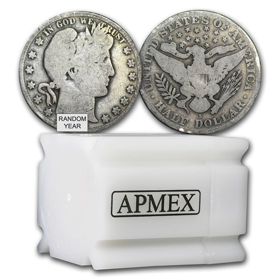 90% Silver Barber Halves $10 20-Coin Roll (Almost Good) 90% Silver Barber Halves $10 20-Coin Roll (Almost Good)