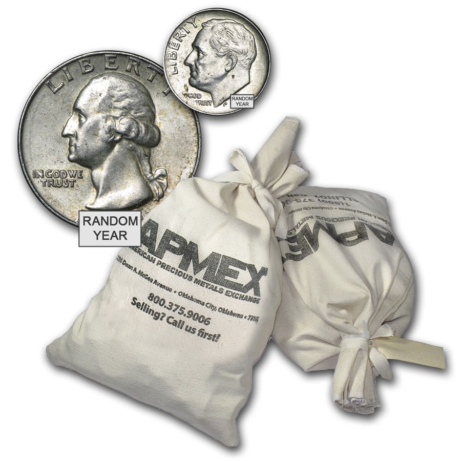 Buy 90 Silver Coins 1,000 Face Value Bag APMEX