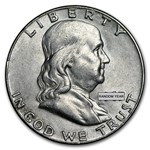 90% Silver Franklin Half-Dollars $500 Face Value Bag Avg Circ