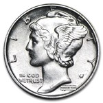 90% Silver Mercury Dime 50-Coin Roll AU
