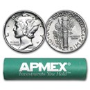 90% Silver Mercury Dime 50-Coin Roll AU