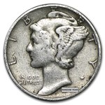 90% Silver Mercury Dime 50-Coin Roll Avg Circ