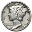 90% Silver Mercury Dime 50-Coin Roll Avg Circ