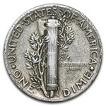 90% Silver Mercury Dime 50-Coin Roll Avg Circ