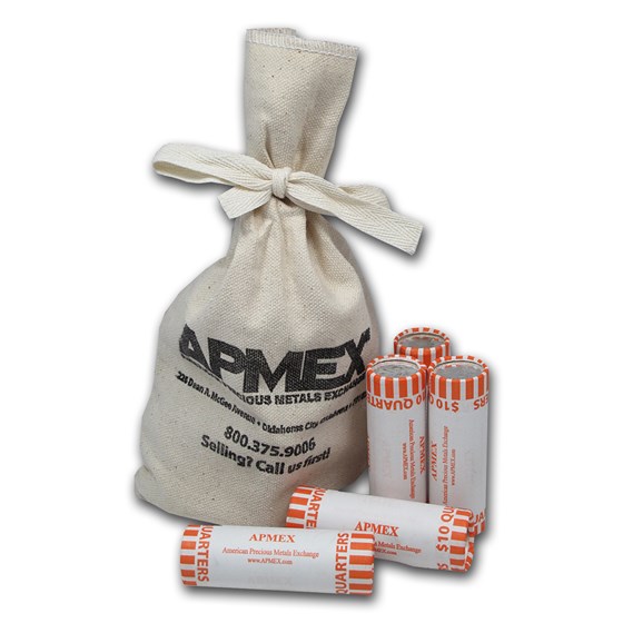 90% Silver Proof Quarters - $100 Face Value Bag (Impaired) 90% Silver Proof Quarters - $100 Face Value Bag (Impaired)