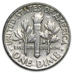 90% Silver Roosevelt Dimes 50-Coin Roll Avg Circ
