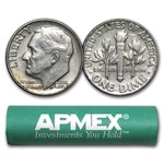 90% Silver Roosevelt Dimes 50-Coin Roll Avg Circ