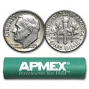 90% Silver Roosevelt Dimes 50-Coin Roll Avg Circ