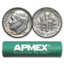 90% Silver Roosevelt Dimes 50-Coin Roll Avg Circ