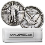 90% Silver Standing Liberty Quarters 40-Coin Roll Fine+