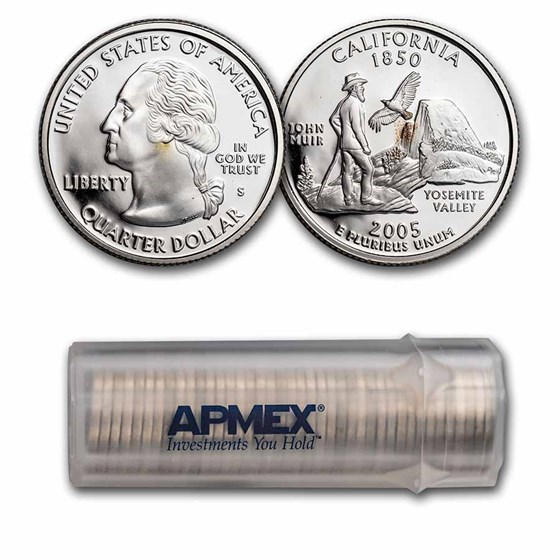 90% Silver Statehood/ATB Quarters 40-Coin Roll Proof 90% Silver Statehood/ATB Quarters 40-Coin Roll Proof