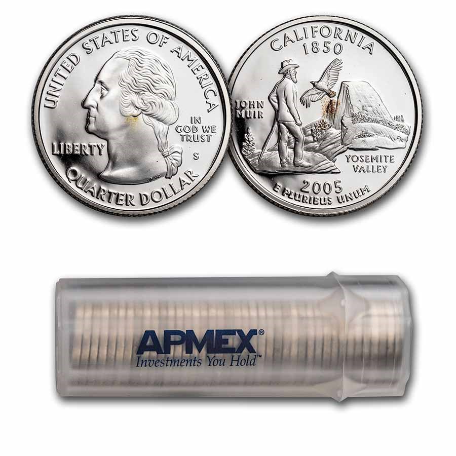 90% Silver Statehood/ATB Quarters 40-Coin Roll Proof
