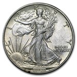 90% Silver Walking Liberty Halves $10 20-Coin Roll AU