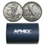 90% Silver Walking Liberty Halves $10 20-Coin Roll AU