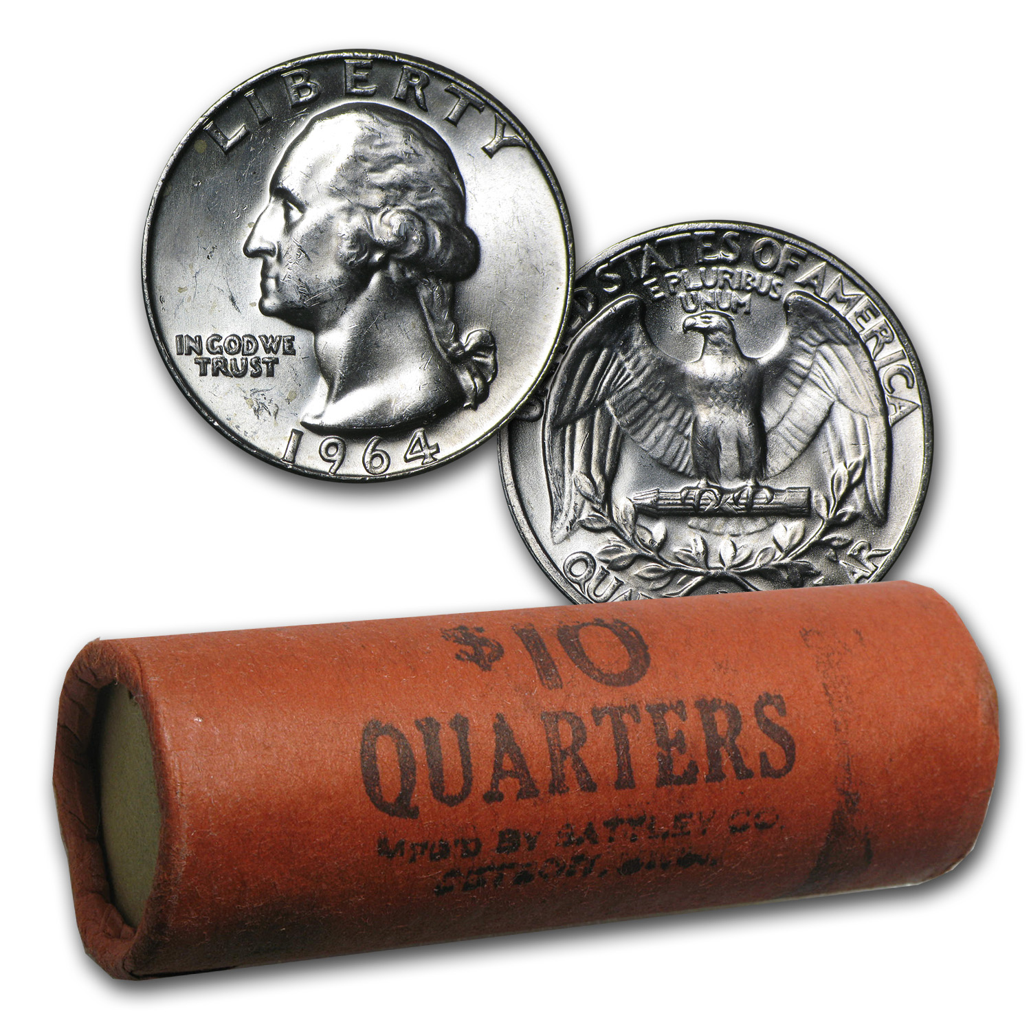 Unsearched circulated Washington QUARTER Roll 1