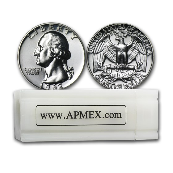 90% Silver Washington Quarters 40-Coin Roll Proof 90% Silver Washington Quarters 40-Coin Roll Proof