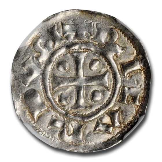 943-996 France Normandy Silver Denier Richard I MS-64 NGC 943-996 France Normandy Silver Denier Richard I MS-64 NGC