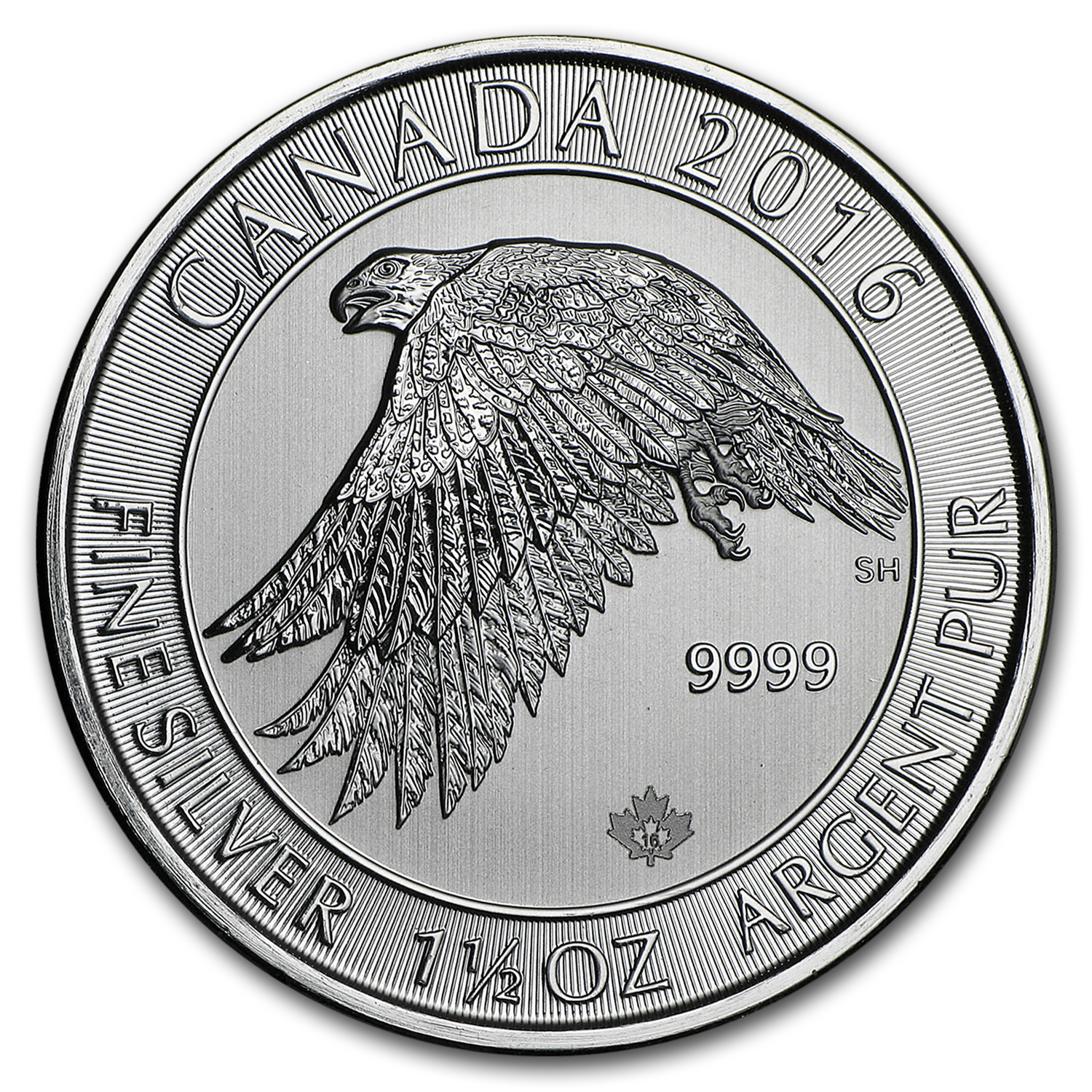 2016 Canada 1.5 Oz Silver $8 White Falcon BU | eBay