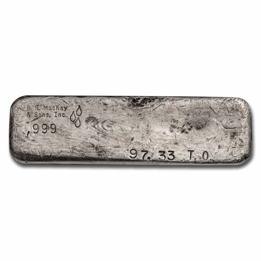 97.33 oz Silver Bar - B. R. MacKay & Sons
