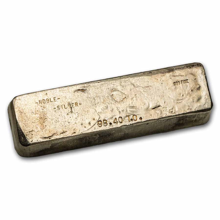 98.40 oz Silver Bar - Noble Silver