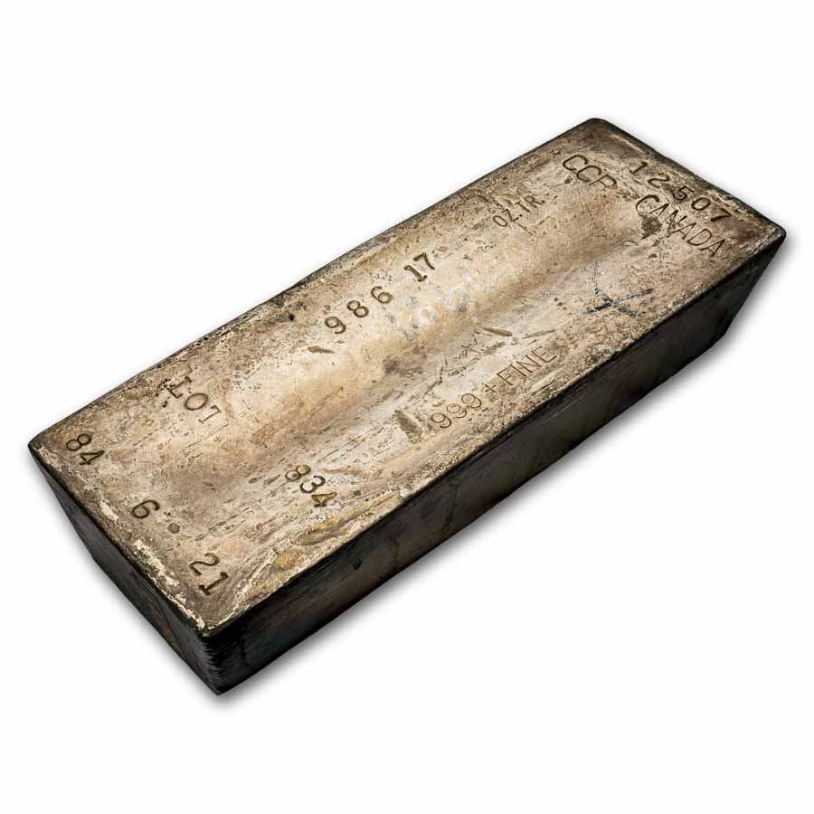 APMEX - 986.17 oz Silver Bar - Vintage CCR Canada Bar
