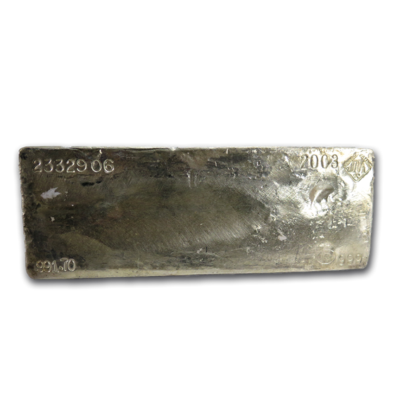 991.70 oz Silver Bar - Johnson Matthey (#2332906) 991.70 oz Silver Bar - Johnson Matthey (#2332906)