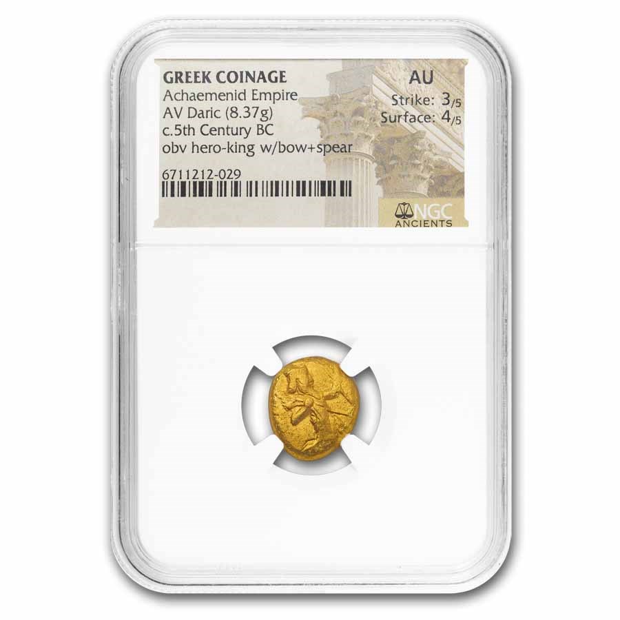 Achaemenid Empire Gold Daric (c. 5th Century BC) AU NGC 3/4