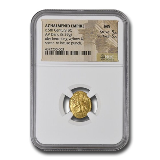 Achaemenid Persia Gold AV Daric (5th Century BC) MS NGC Achaemenid Persia Gold AV Daric (5th Century BC) MS NGC