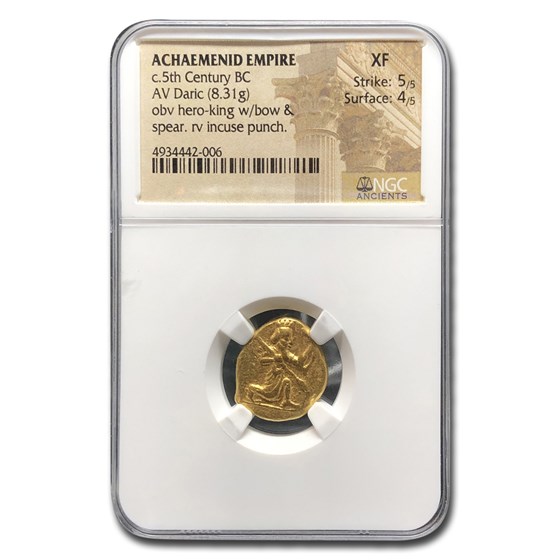 Achaemenid Persia Gold AV Daric (5th Century BC) XF NGC Achaemenid Persia Gold AV Daric (5th Century BC) XF NGC