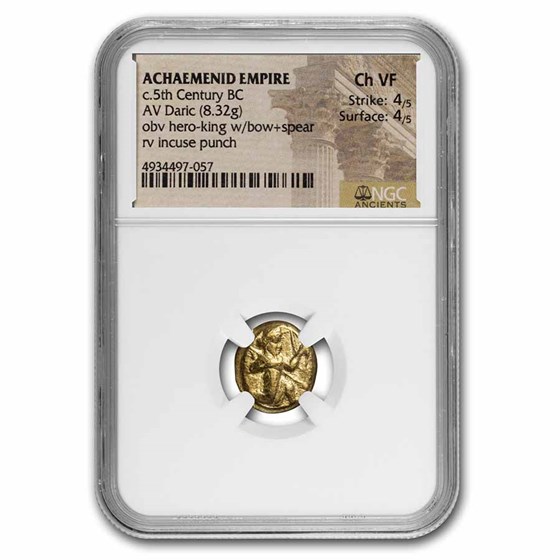 Achaemenid Persia Gold AV Daric (c.5th Century BC) Ch VF NGC Achaemenid Persia Gold AV Daric (c.5th Century BC) Ch VF NGC