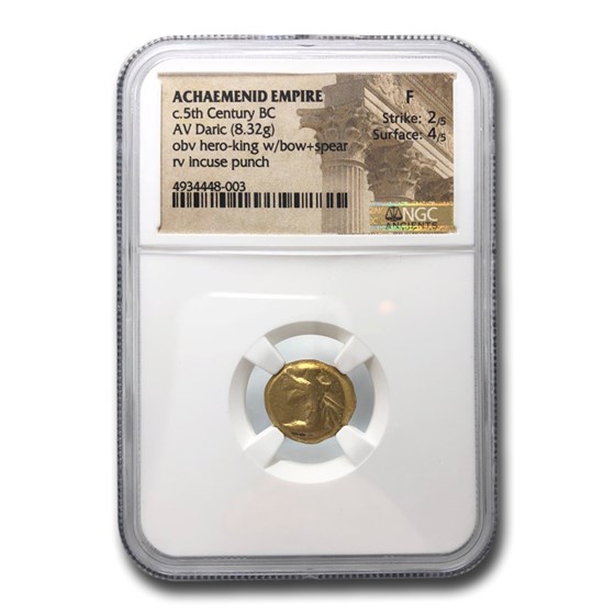 Achaemenid Persia Gold AV Daric (circa 5th Century BC) Fine NGC Achaemenid Persia Gold AV Daric (circa 5th Century BC) Fine NGC