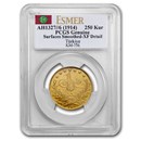 AH 1327/6 (1914) Turkey Gold 250 Kurush XF Details PCGS