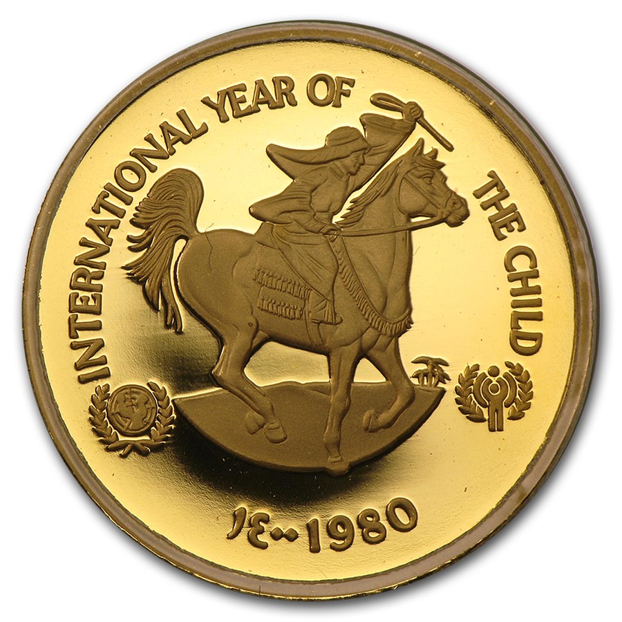 AH1400/1980 U.A.E. Proof Gold 750 Dirhams Year of the Child