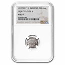 (AH709-713) Ilkhanate Mongols Silver Dirham AU-55 NGC